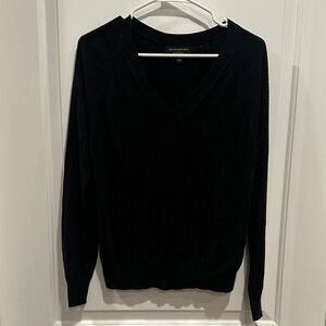 Banana Republic Black Forever Sweater V Neck Small